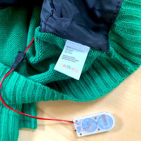 Holiday Ugly Sweater with Lights, “Unwrap Me” - Picture 5 of 8